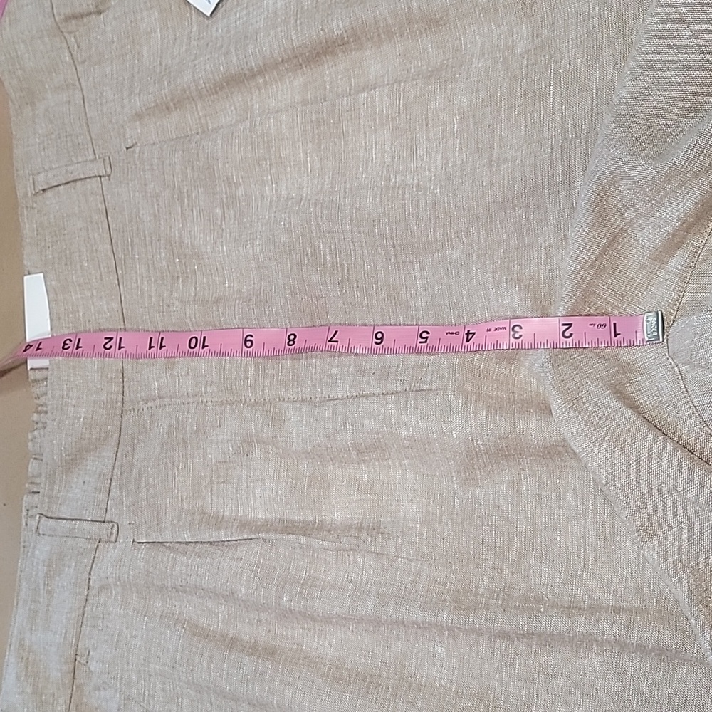 Old Navy Size XL Oatmeal Extra High-Waisted Linen-Blend Taylor Shorts, NEW w/Tag - Picture 8 of 15